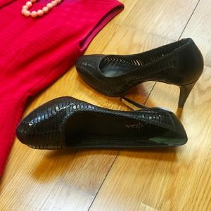 Cole Haan Textured Black Heels